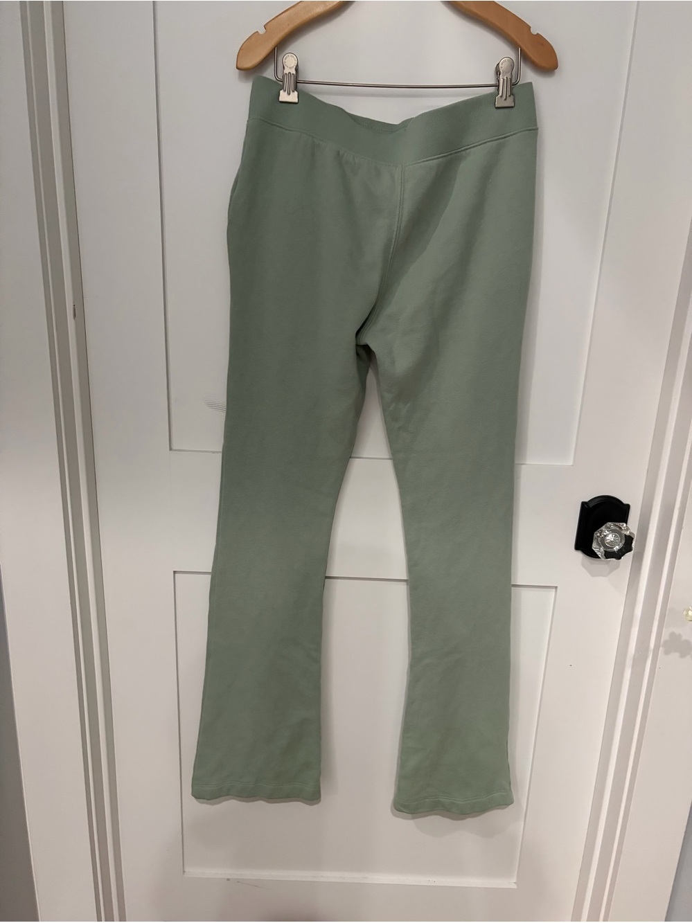 abercrombie kids sage green flared leggings